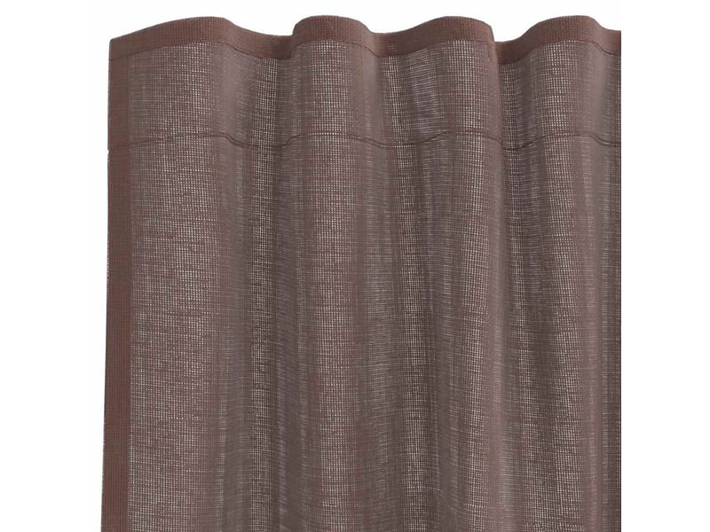  Lot de 2 rideaux en voile, voilages avec passe-tringles marron cf44473  - Conforama E