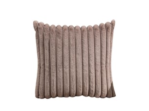 Lot de 2 housses de coussin 50 x 50 cm peluche camel clair chicfurn