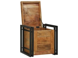 Boîte de rangement, coffre de rangement marron et noir 40x40x40 cm shl90960