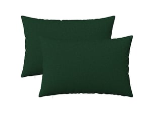 Lot de 2 coussins avec oreiller, coussins décoratifs heerlen vert foncé tissu cf50354
