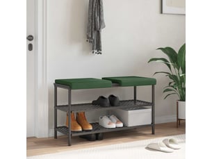 Lot de 2 coussins de banc, coussins d'assise, coussins pour chaisecanapé velours côtelé vert foncé profondeur 35 cm cf52536