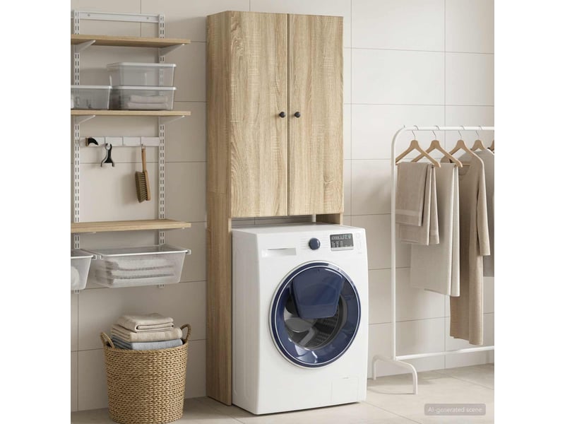  Armoire de toilette, meuble de toilette breda chêne sonoma 66x25.5x190 cm  - Conforama B