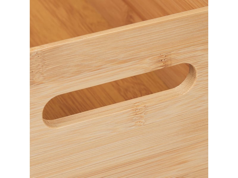  Boîte de rangement empilable pratique salon 14 x 30 x 20 cm en bambou naturel 13_0012728  - Conforama D