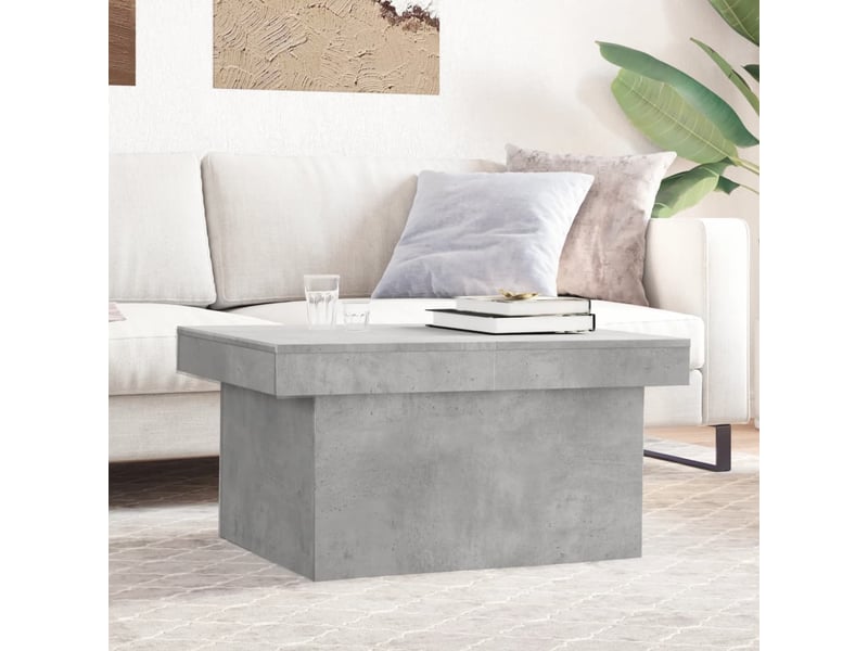  Table basse - table de salon - table à thé gris béton 100x55x40 cm bois d'ingénierie  - Conforama B