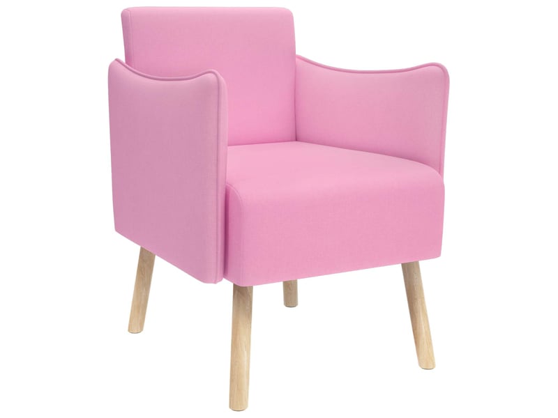 Vidaxl chaise d'appoint rose tissu  - Conforama D