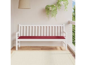 Coussin de banc de jardin, coussin d'assise rouge bordeaux 180x50x3 cm cf52814