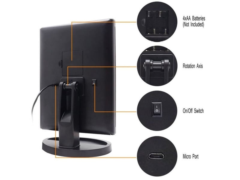  Miroir maquillage led 21 lampes 3 niveaux luminosite triple grossissement 2x 3x controle tactile  - Conforama D