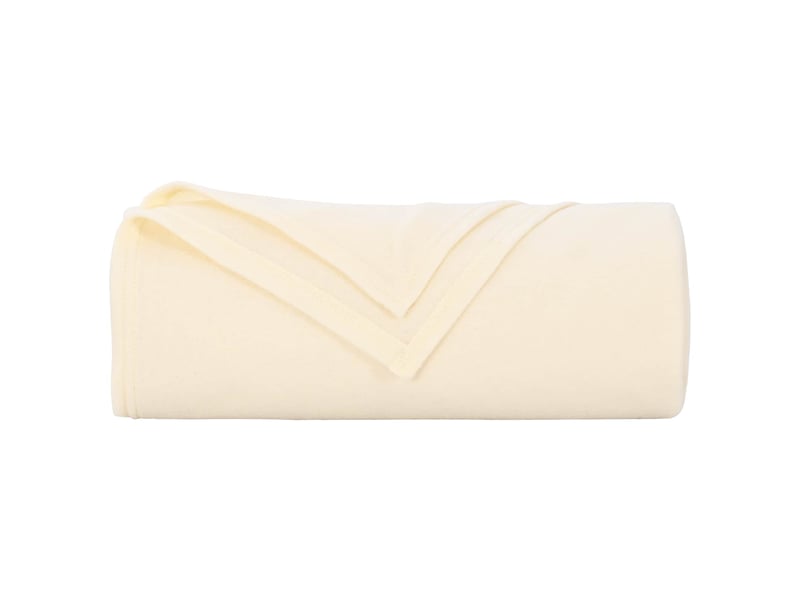  Plaid canapé crème 210x140 cm 0.41 kg polaire  - Conforama D