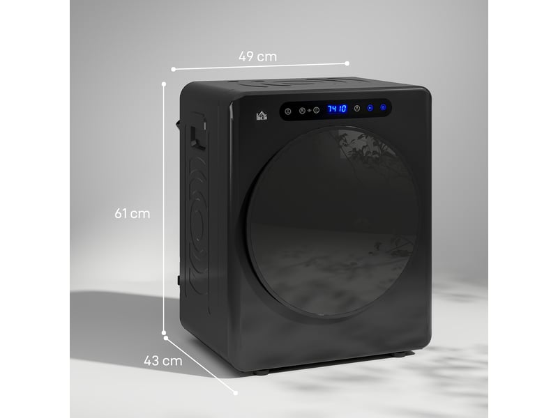 Sèche linge à évacuation, sèche-linge électrique 1000 w 3 kg, modes extra dry et eco, minuterie, noir, acier inoxydable - Conforama C