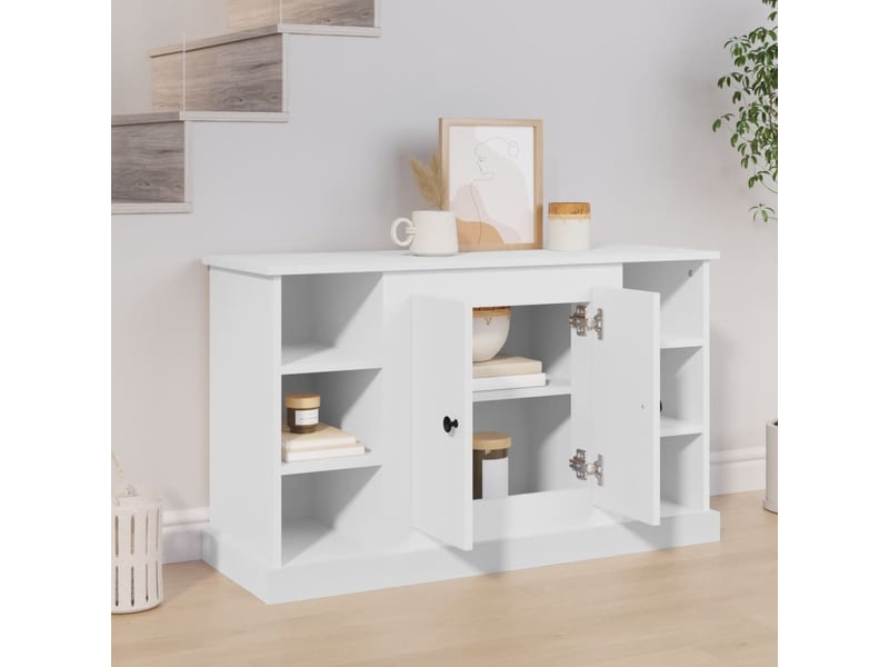  Buffet - bahut - meuble de rangement blanc 100x35,5x60 cm bois d'ingénierie  - Conforama C