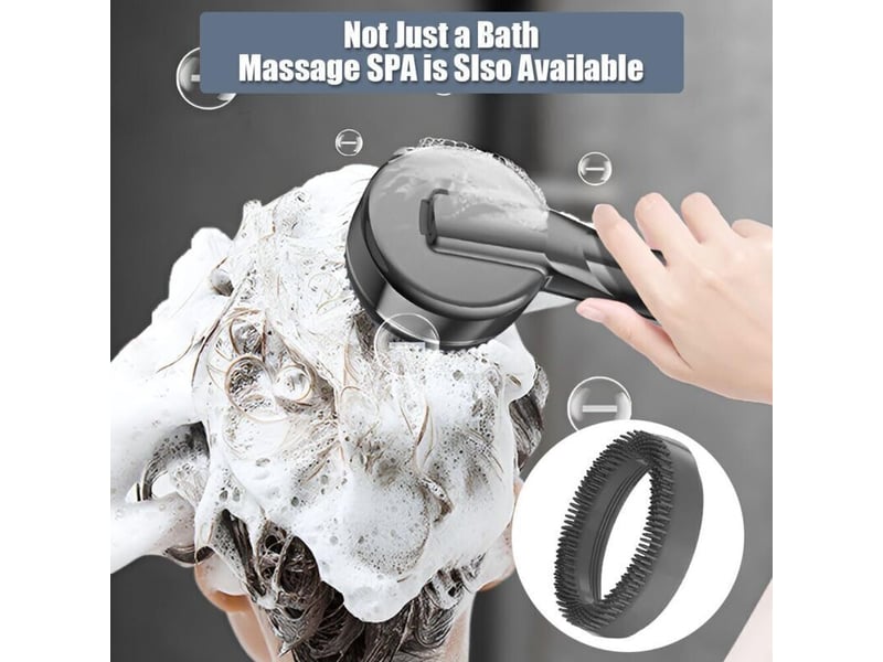  Pommeau de douche haute pression,avec tuyau douche 1.5m et support de douche, pommeau douche anti calcaire 4 types de jets  - Conforama D