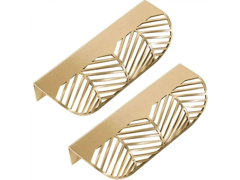  2 poignées en laiton pour tiroir à feuilles, pour meubles, armoires et portes.  - Conforama A