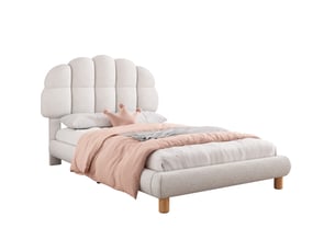 Lit simple 90x200 cm coloris blanc