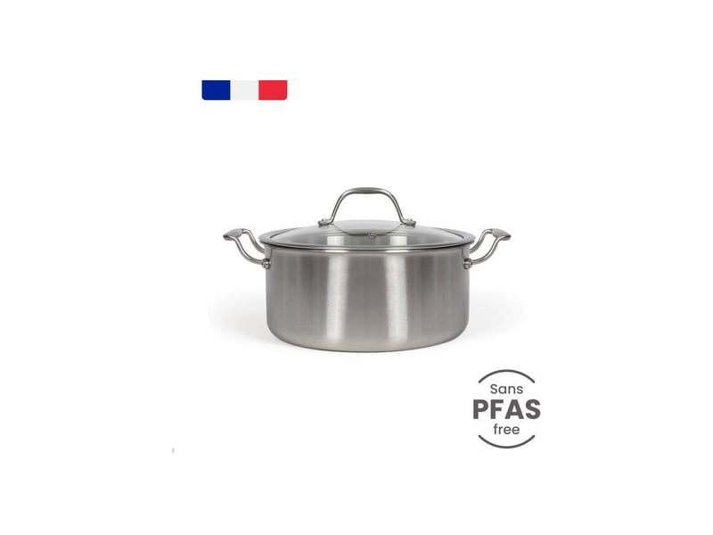 Poele sauce triply inox 24 cm avec couvercle LIV3523930114991 - Conforama A