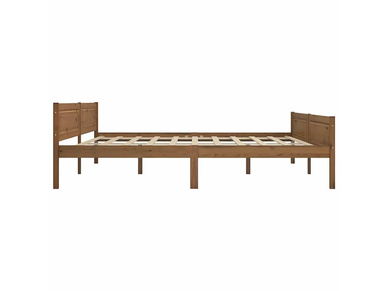  Lit double- lit adulte -  cadre de lit sans matelas pin massif marron miel 200x200 cm  - Conforama C
