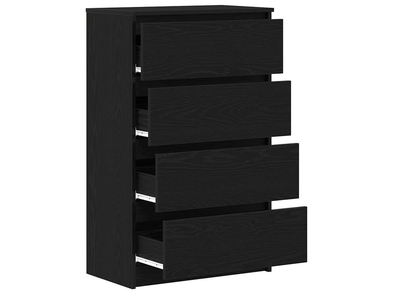  Buffet - bahut - meuble de rangement chêne noir 60x35x98,5 cm bois d'ingénierie  - Conforama E