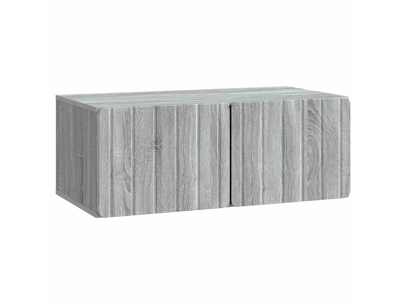  Meuble tv - banc tv - meuble de rangement mural 78,5 x 41 x 30 cm sonoma gris bois d'ingénierie  - Conforama A
