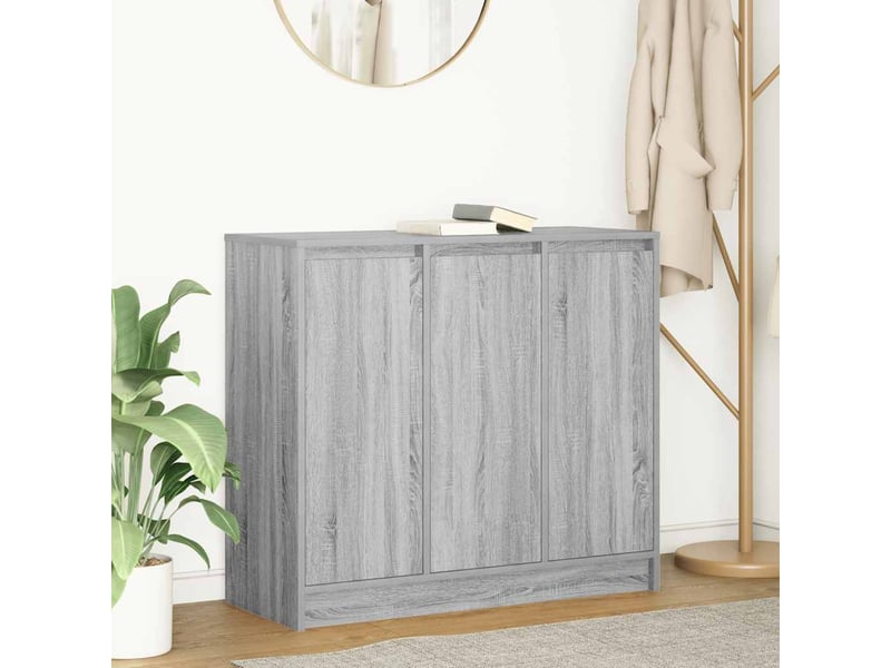  Buffet - bahut - meuble de rangement sonoma gris 85x34x76 cm bois d'ingénierie  - Conforama B