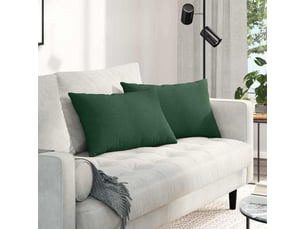 Lot de 2 coussins de canapé, coussins décoratifs vert foncé 60 x 40 cm cf59189