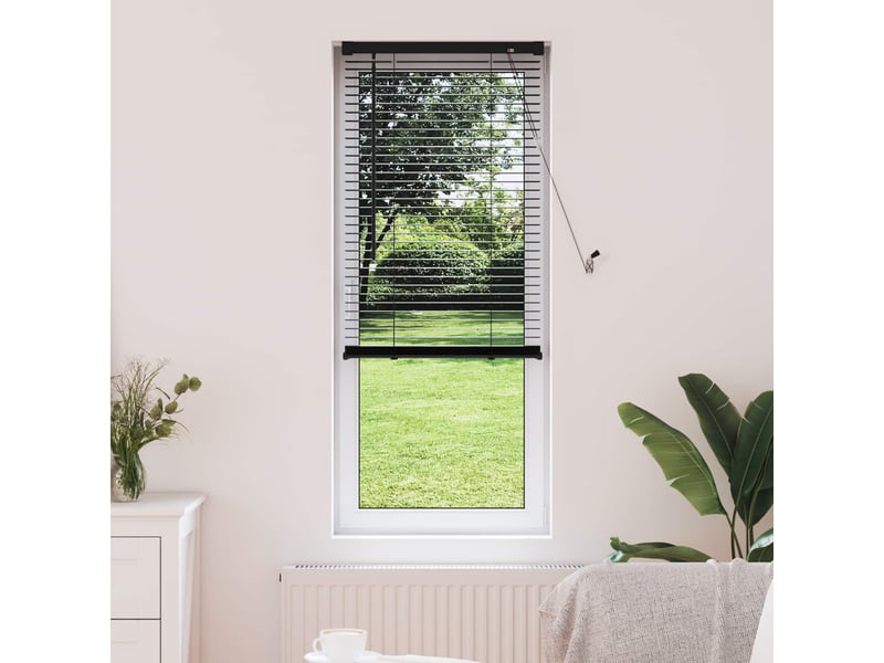 Store vénitien, store de fenêtre noir 150 x 50 cm 25 mm pvc cf48104 - Conforama B