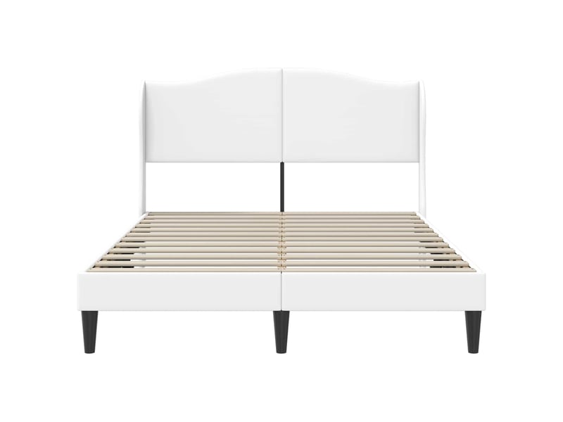  Lit double- lit adulte -  cadre de lit avec tête de lit blanc 120 x 200 cm simili cuir  - Conforama C
