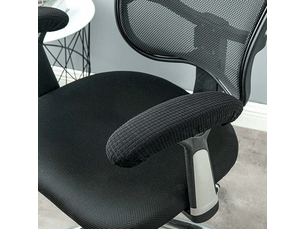 Housse de chaise - gants de bureau blancs en polyester lot de 1 pour accoudoirs de chaise - amovibles, élastiques, lavables et imperméables - noir