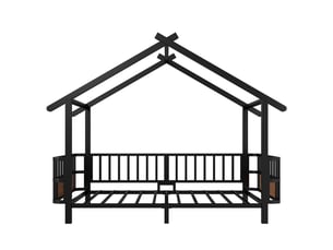 Lit cabane 90x200 cm SOGEU   coloris noir