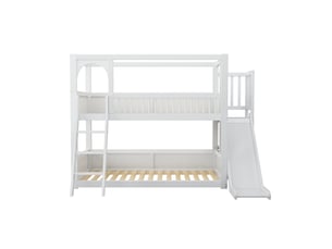 Lit avec rangement 90x200 cm ELVMI coloris blanc
