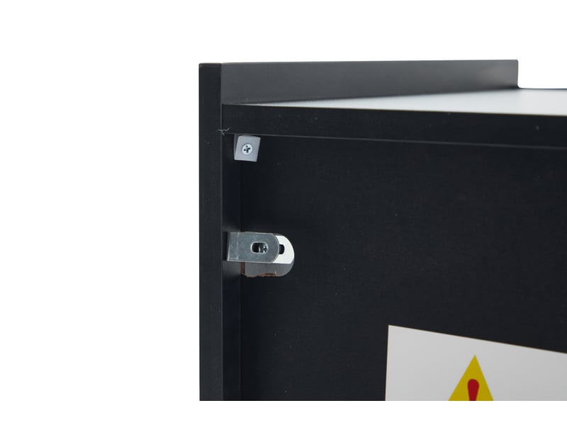  Vitrine led noire mat 120x80x35 cm, meuble verre trempé avec éclairage app et porte abattante  - Conforama E