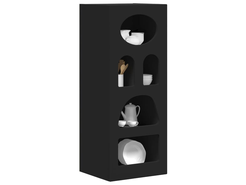 Buffet - bahut - meuble de rangement elst noir 40 x 35 x 100.5 cm bois d'ingénierie - Conforama C
