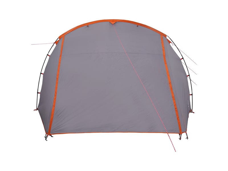  Tente tunnel, tente de camping gris et orange 675x392x210 cm  - Conforama E