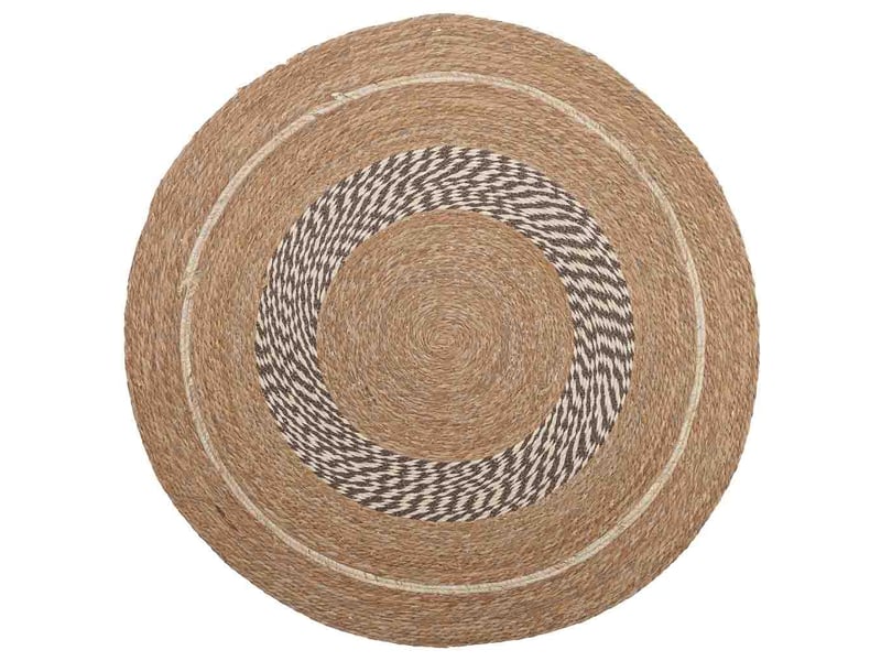  Brown natural fibre rug, d120x1h cm  - Conforama D