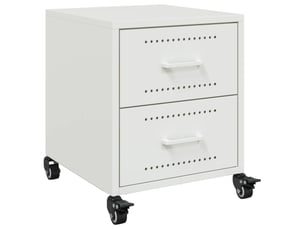 Table de chevet - cabinet de chevet - table de nuit blanc 36x39x43,5 cm acier