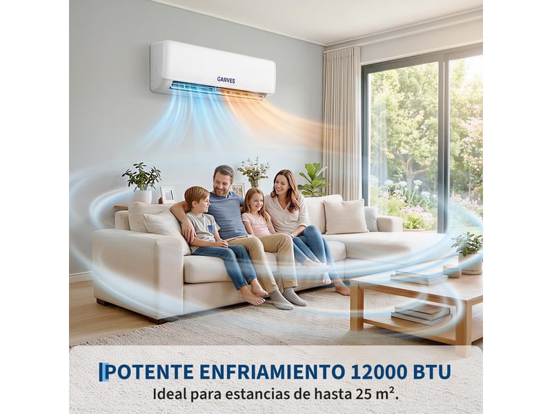  Garvee climatiseur split mural aux fm 12 000 btu réversible inverter a++ r32 wifi 220-240v MHK_38SBPML8 - Conforama C