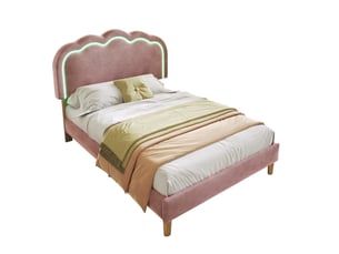 Lit simple 90x200 cm STILVORA   coloris rose