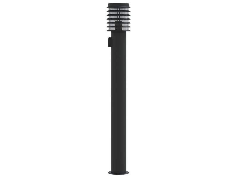  Lampadaire d'extérieur avec sortie 110 cm acier inoxydable noir 02_0042527  - Conforama E