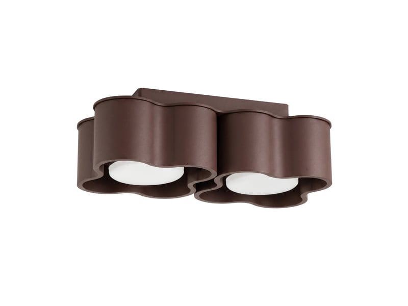  Plafonnier ovio 2 brun gx53 aluminium moderne 8x24.5x12cm SL.3376 - Conforama A