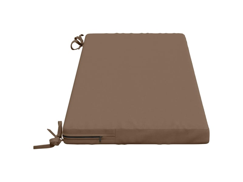  Coussin de banc, coussin d'assise, coussin de canapé soest 100 % polyester taupe 110 x 40 x 5 cm cf53572  - Conforama D