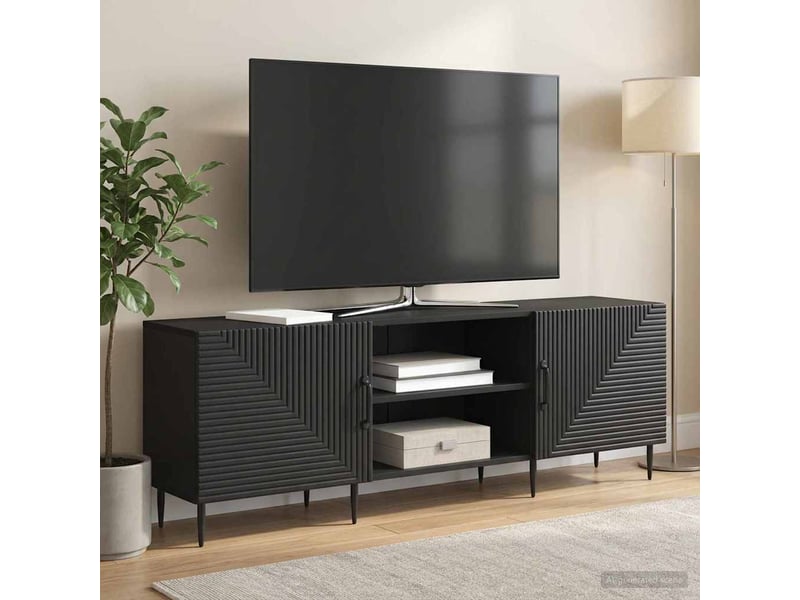  Meuble tv - banc tv - meuble de rangement 150 x 31 x 50 cm noir bois d'ingénierie  - Conforama D