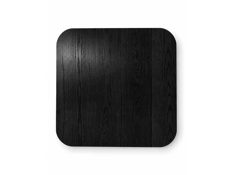 Table basse carrée noire 75 cm avec rangement caché, mdf plaqué bois et couvercle amovible, pour votre salon - Conforama D