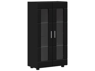 Buffet - bahut - meuble de rangement florin 55,5 x 29 x 100 cm noir bois d'ingénierie