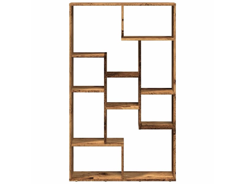  Bibliothèque, meuble de rangement salon vieux bois 72x20x120,5 cm bois d'ingénierie  - Conforama E