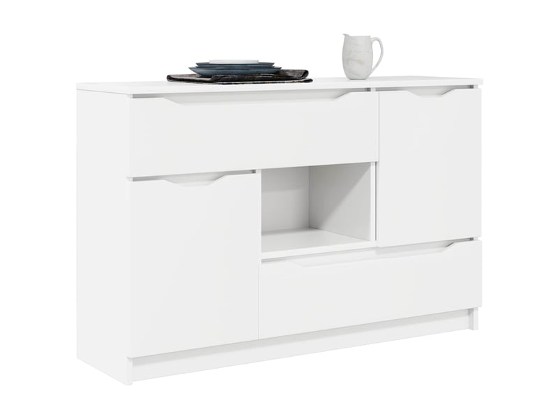  Buffet - bahut - meuble de rangement blanc 100 x 30 x 65,6 bois d'ingénierie  - Conforama C