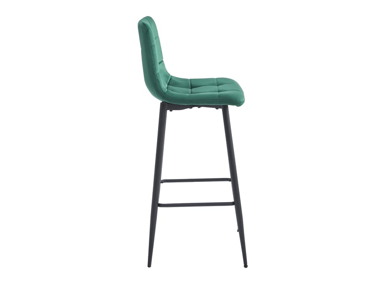 Family hoker arceto - velours vert foncé pieds noirs x 4  - Conforama D