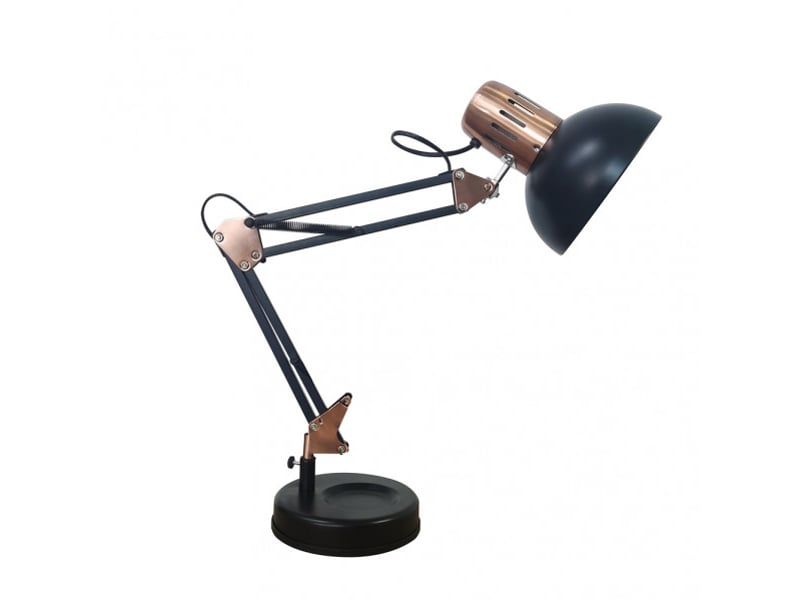  Lampe de bureau fabrilamp rutilo noircuivré 1 x e27 articulée 57x39x15 cm 140371066 - Conforama A