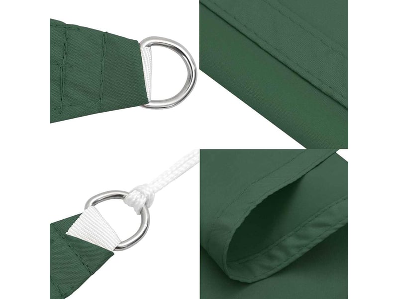  Voile de parasol - voile d'ombrage tissu oxford rectangulaire 5x8 m vert foncé  - Conforama E