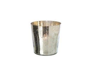 Photophore design en verre ember 22cm argent