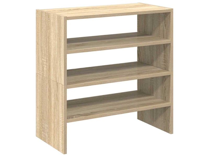  Étagères à chaussures 2 pcs empilable chêne sonoma 60x30x30,5cm  - Conforama A