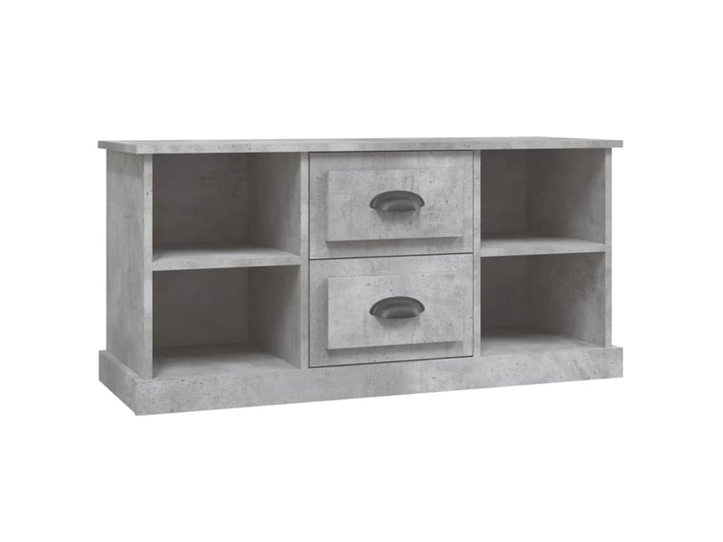  Meuble tv - banc tv - meuble de rangement gris béton 99,5x35,5x48 cm bois d'ingénierie  - Conforama A