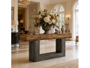 Table basse rectangulaire coloris bicolore ELVMI  - 30 cmx160 cm